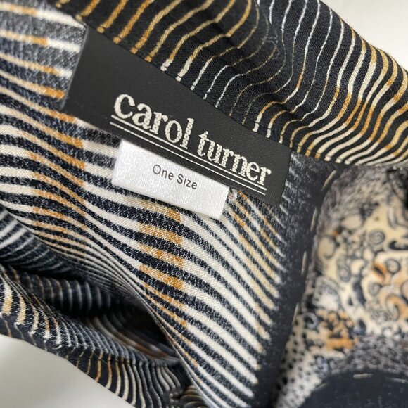 Carol Turner Artsy Top Womens One Size Flowy Poncho Kimono Oversized Animal Mob - Picture 11 of 14